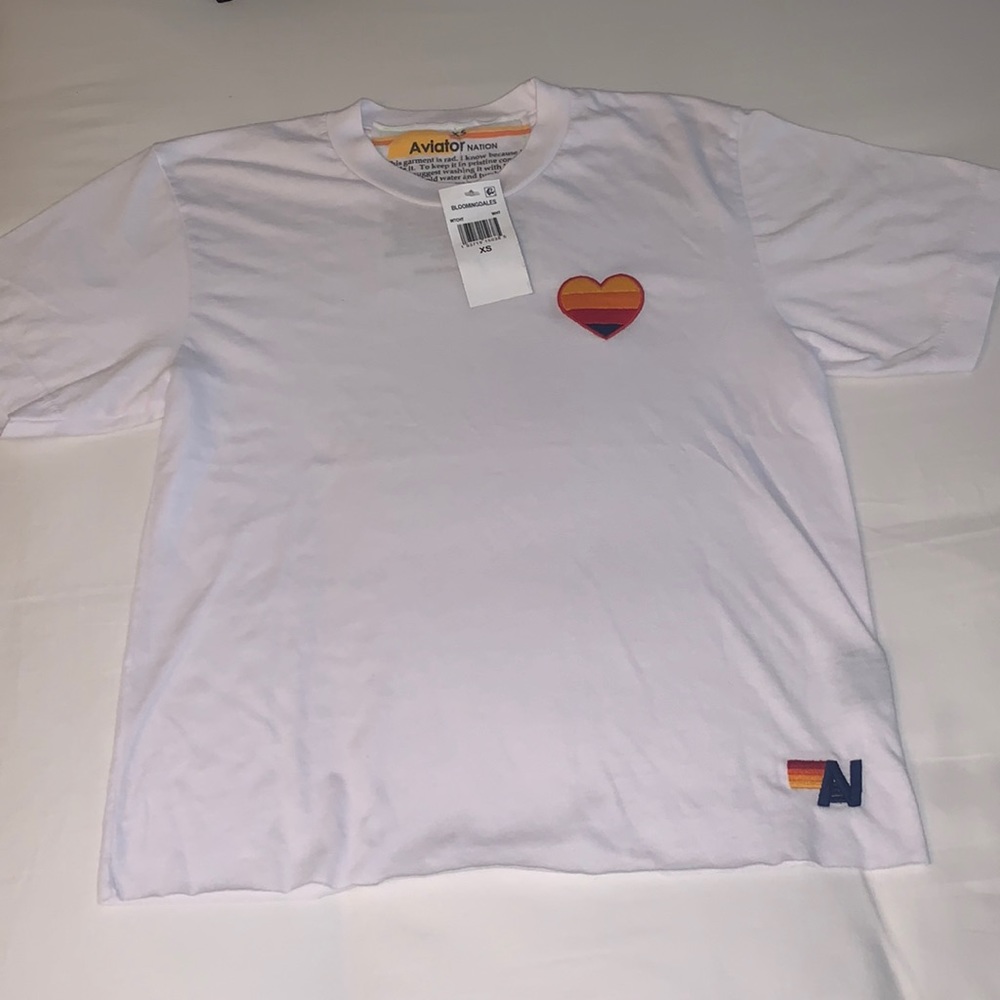 Aviator nations t-shirt size XS white color.